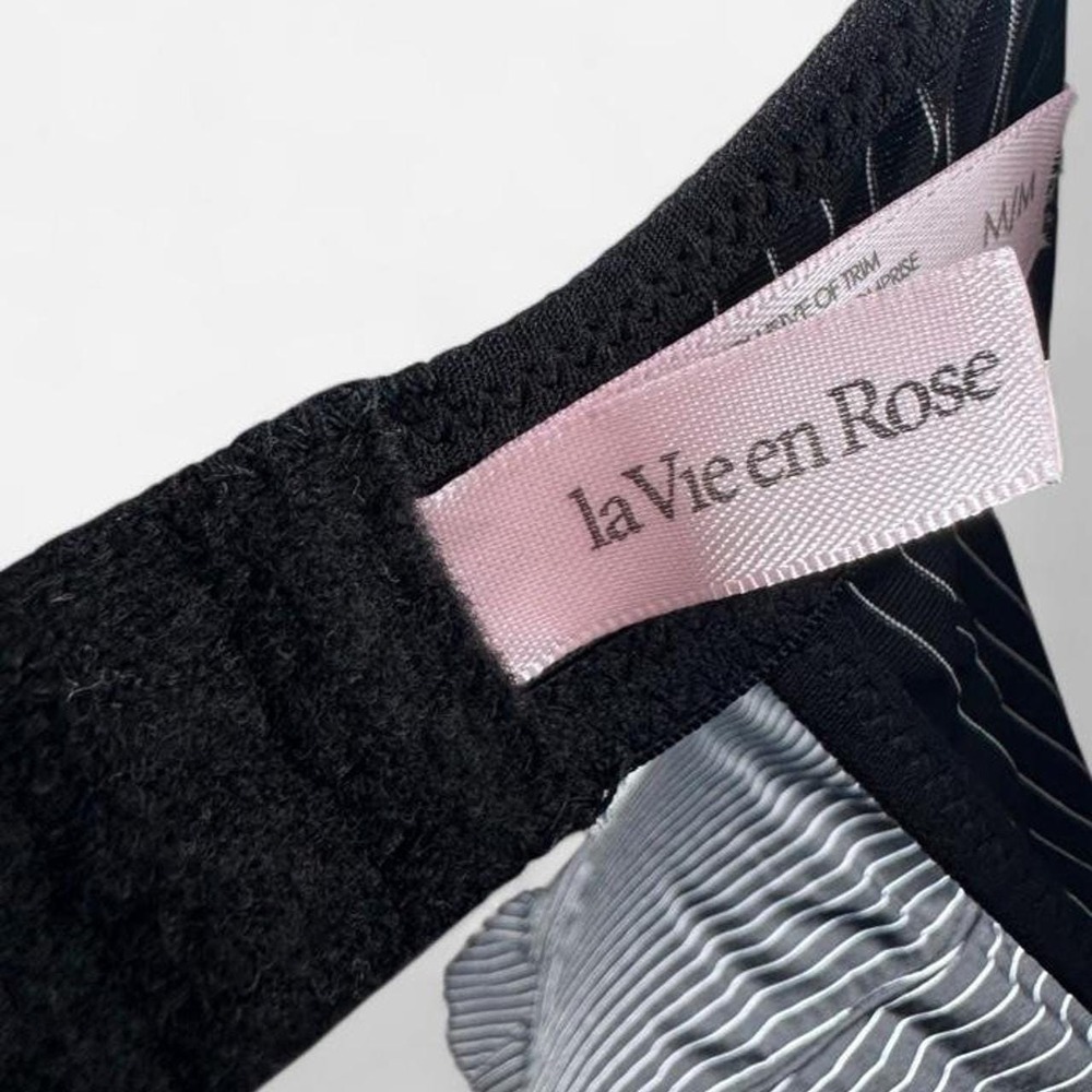 Vintage Y2K Baby Doll Chemise Slip Dress, La Vie en Rose, Pin Stripe, Size M - Picture 5 of 6